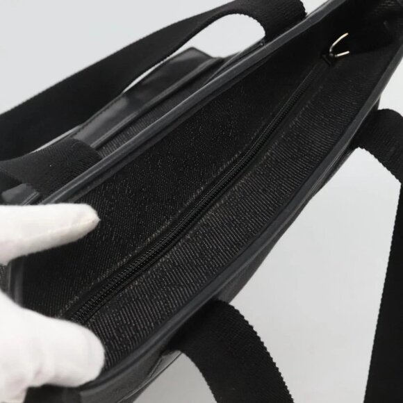 GUCCI GG Canvas Tote Bag Outlet Black Silver - Picture 8 of 14